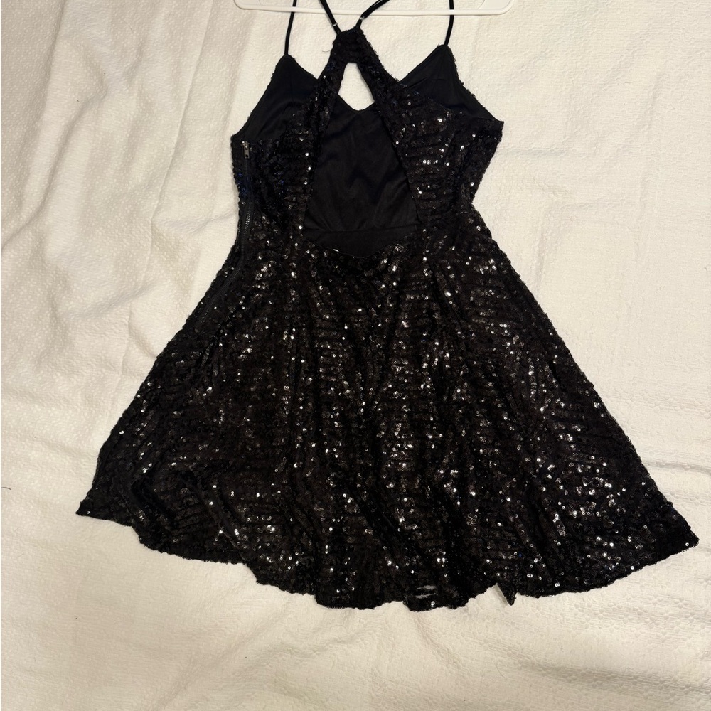 Black Sequin Dress